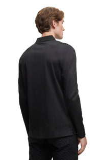 Boss Pado 08 Long Sleeved Polo Shirt Black Boss Black