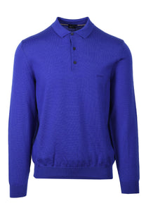 Boss Black Bono-l Long Sleeved Polo Shirt Dark Purple Boss Black