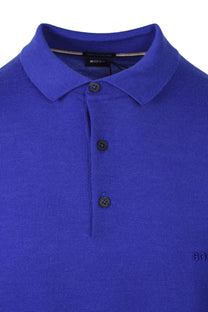 Boss Black Bono-l Long Sleeved Polo Shirt Dark Purple Boss Black