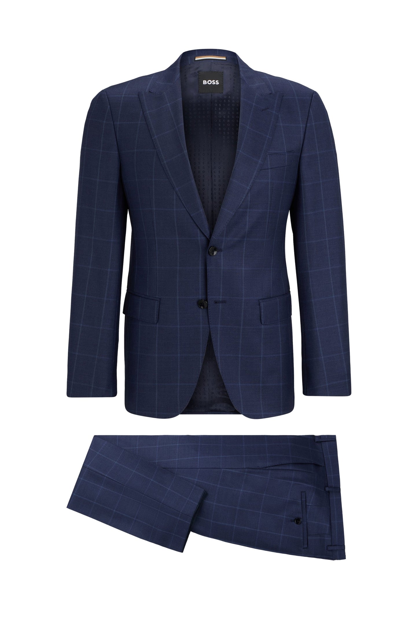 Boss H-huge-2pce-peak -232 Suit Dark Blue