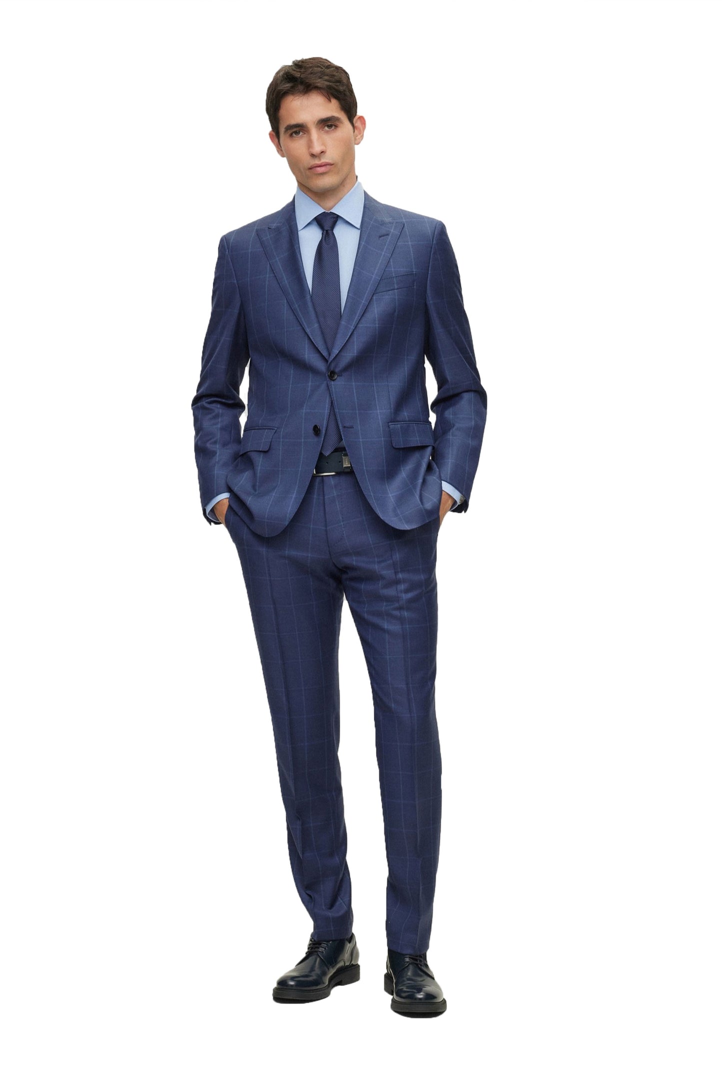 Boss H-huge-2pce-peak -232 Suit Dark Blue
