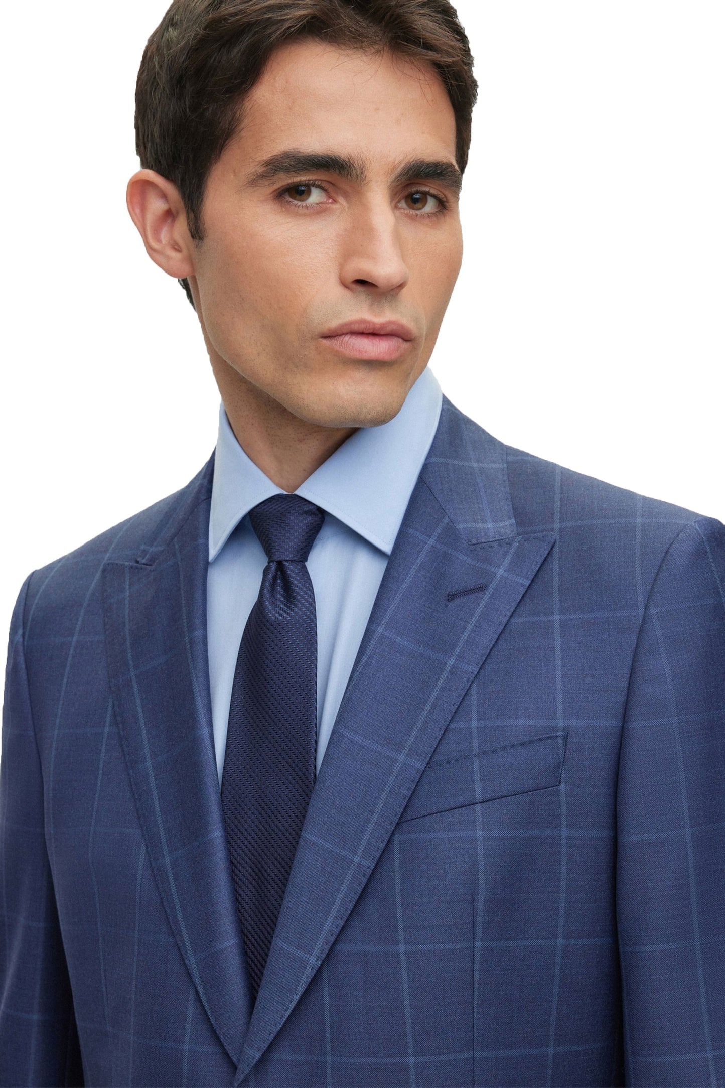 Boss H-huge-2pce-peak -232 Suit Dark Blue