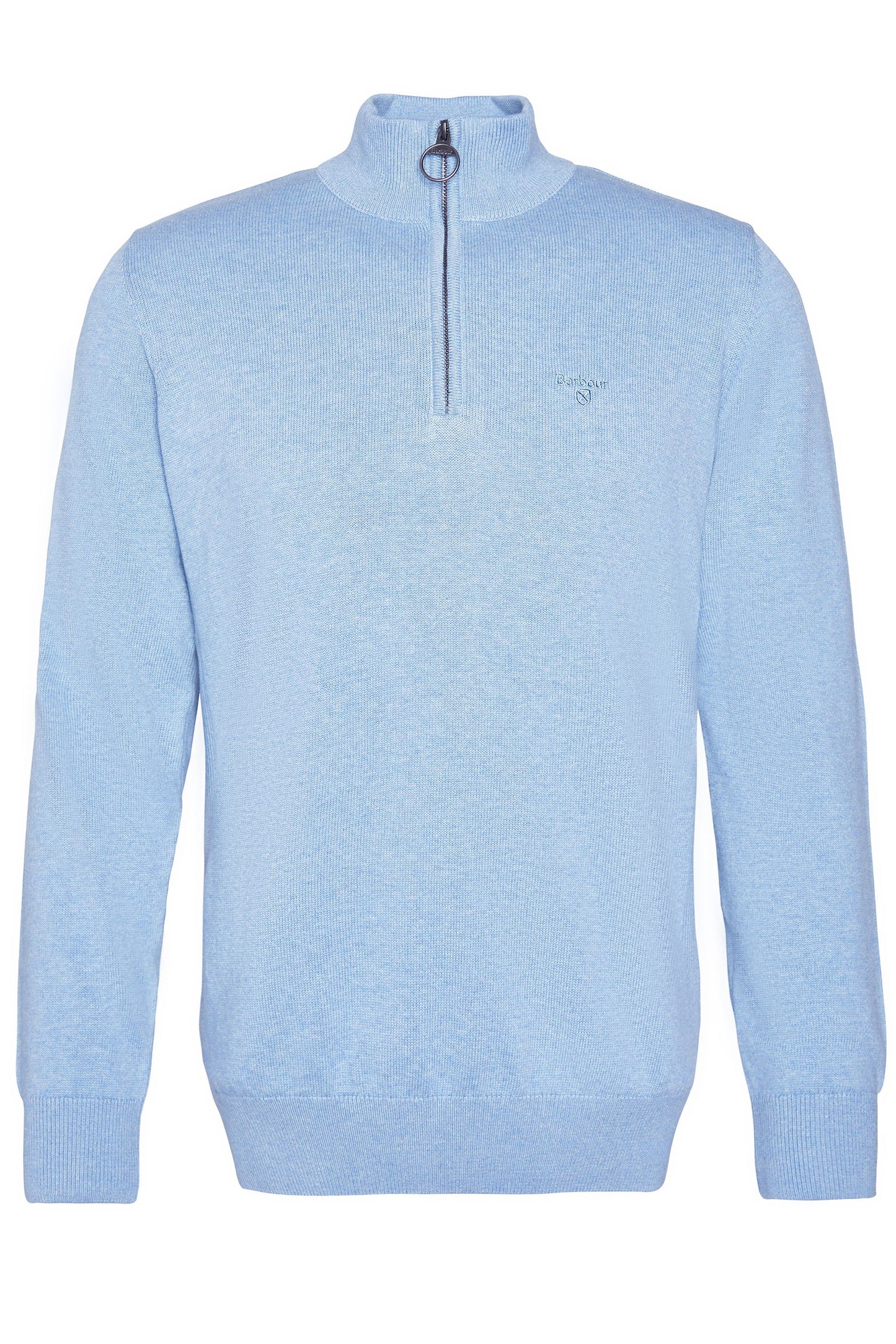 Barbour Cotton Half Zip Dark Chambrey