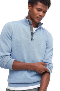 Barbour Cotton Half Zip Dark Chambrey Barbour