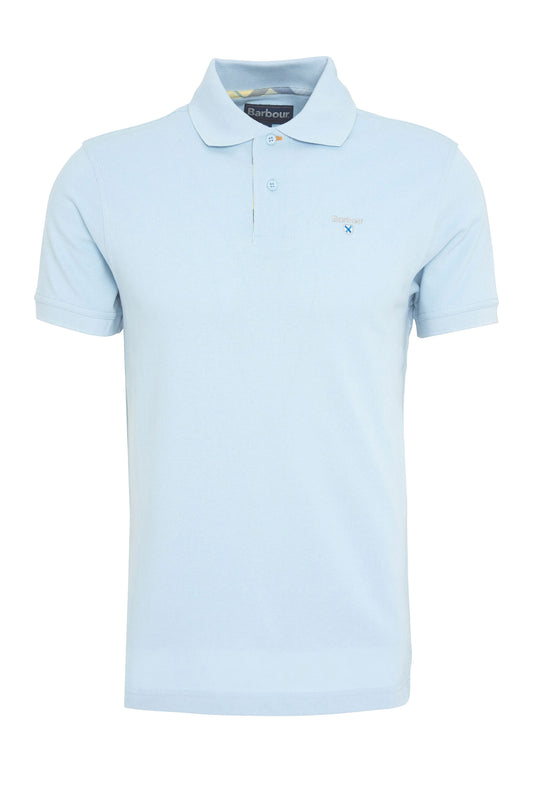 Barbour Tartan Pique Polo Niagara Mist
