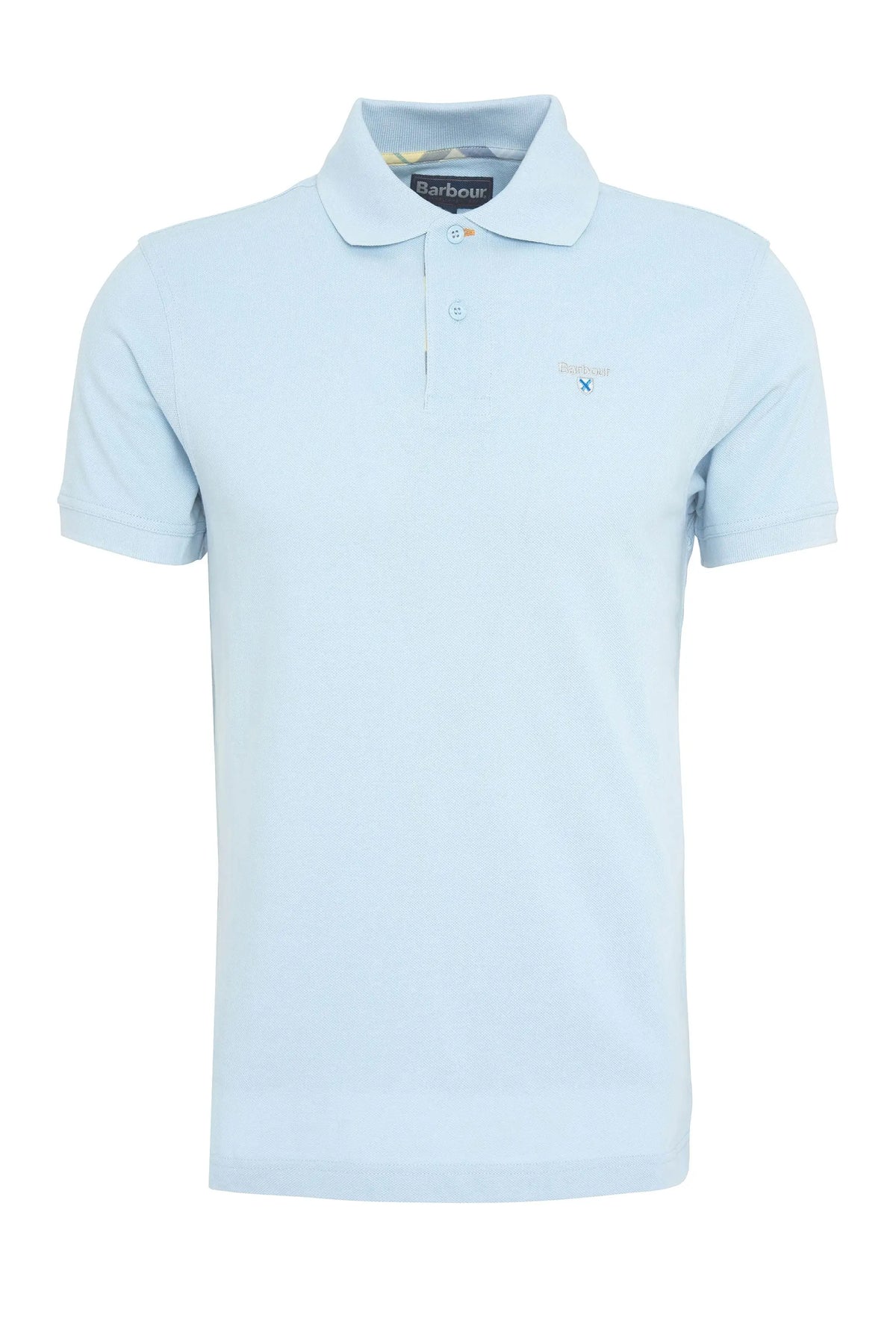 Barbour Tartan Pique Polo Niagara Mist Barbour