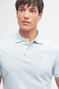 Barbour Tartan Pique Polo Niagara Mist Barbour