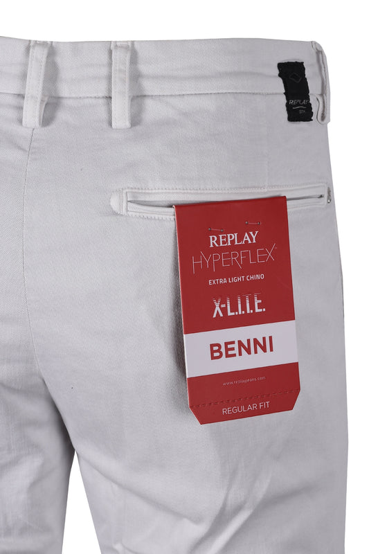 Replay Benni Pantaloni in cotone crema