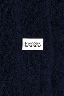 Boss Toweling Polo Shirt Navy Boss Swimwear