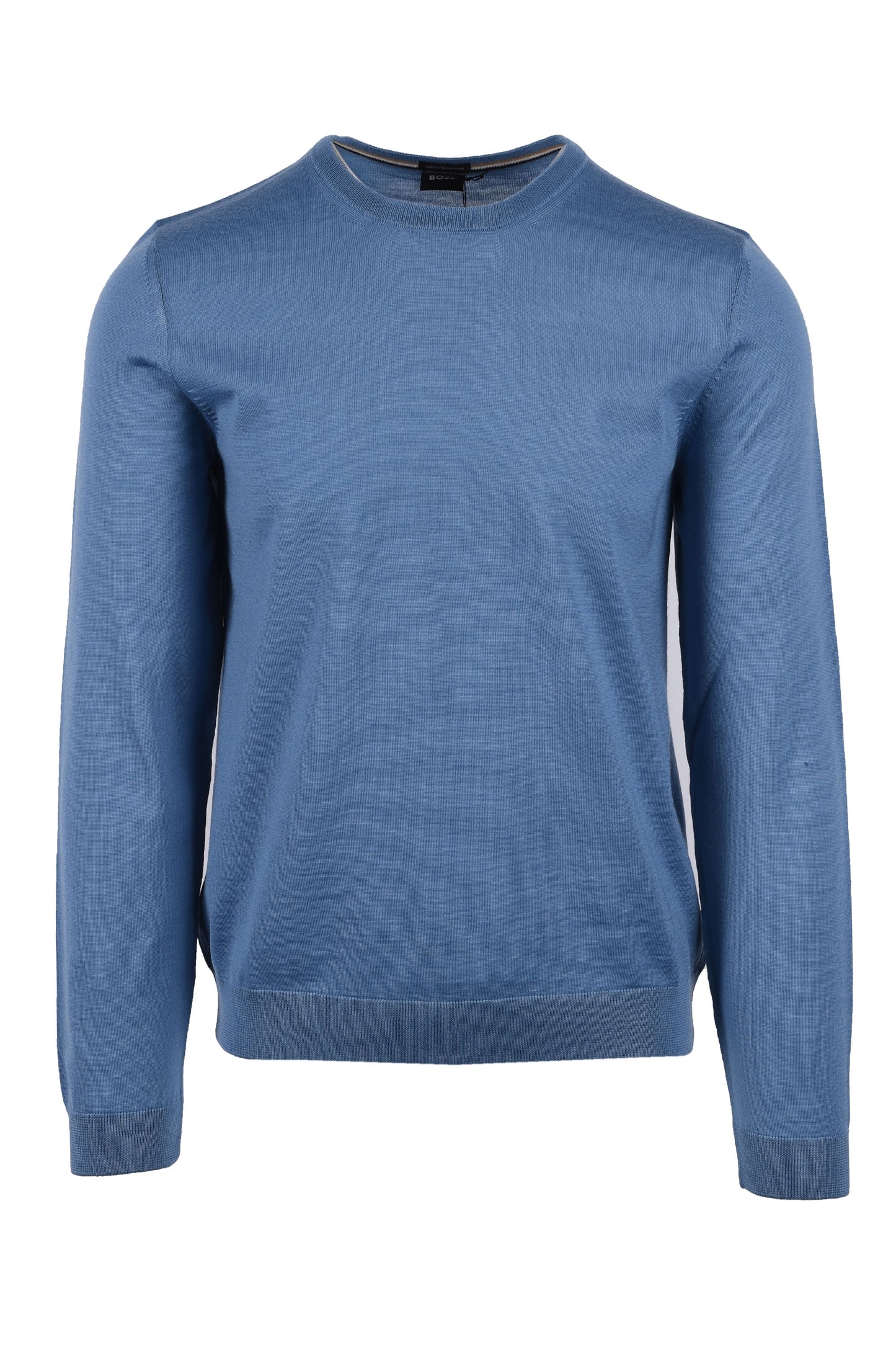 Boss Leno-p Crew Neck Knitwear Blu Pastello Chiaro