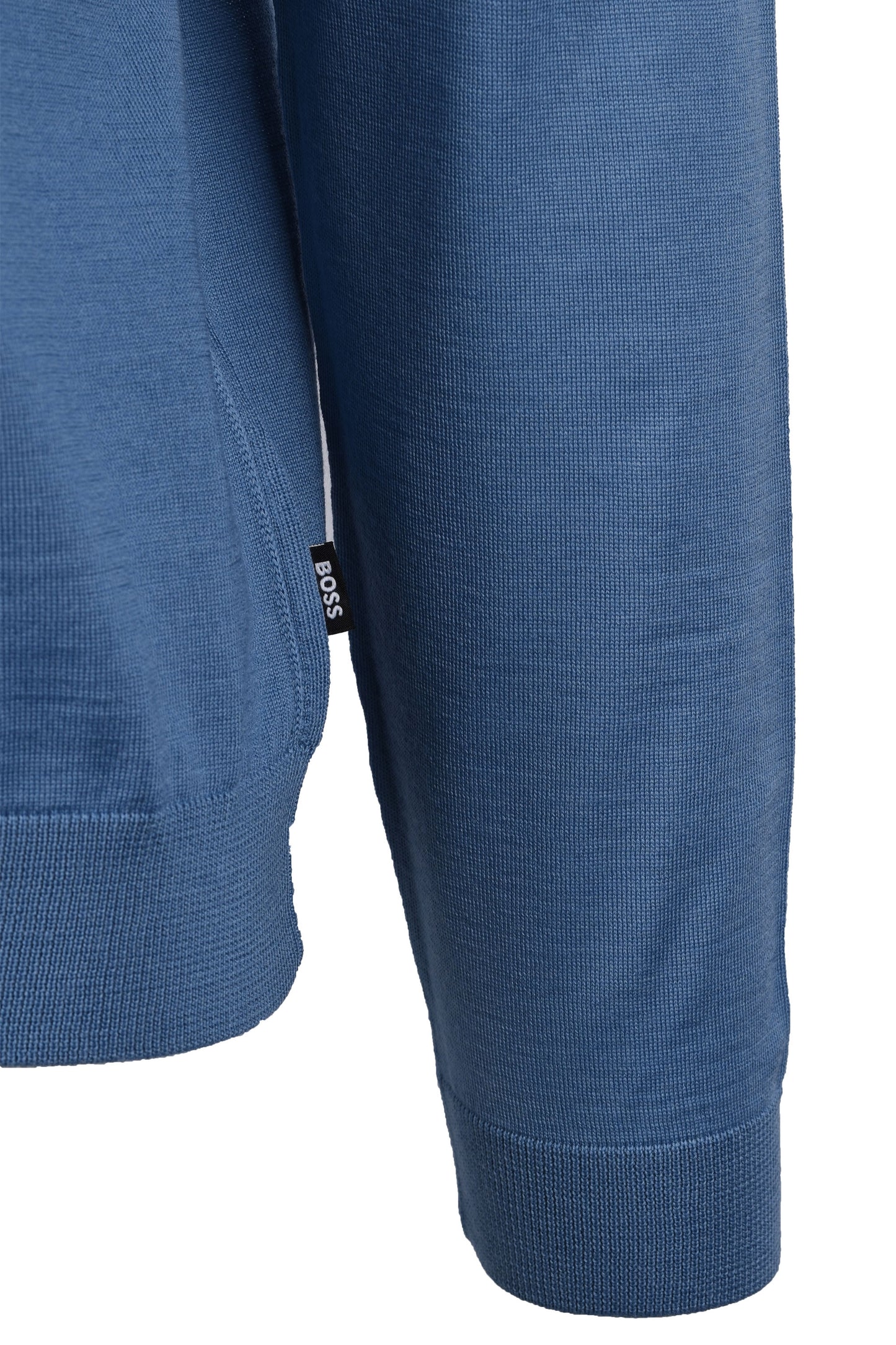 Boss Leno-p Crew Neck Knitwear Blu Pastello Chiaro