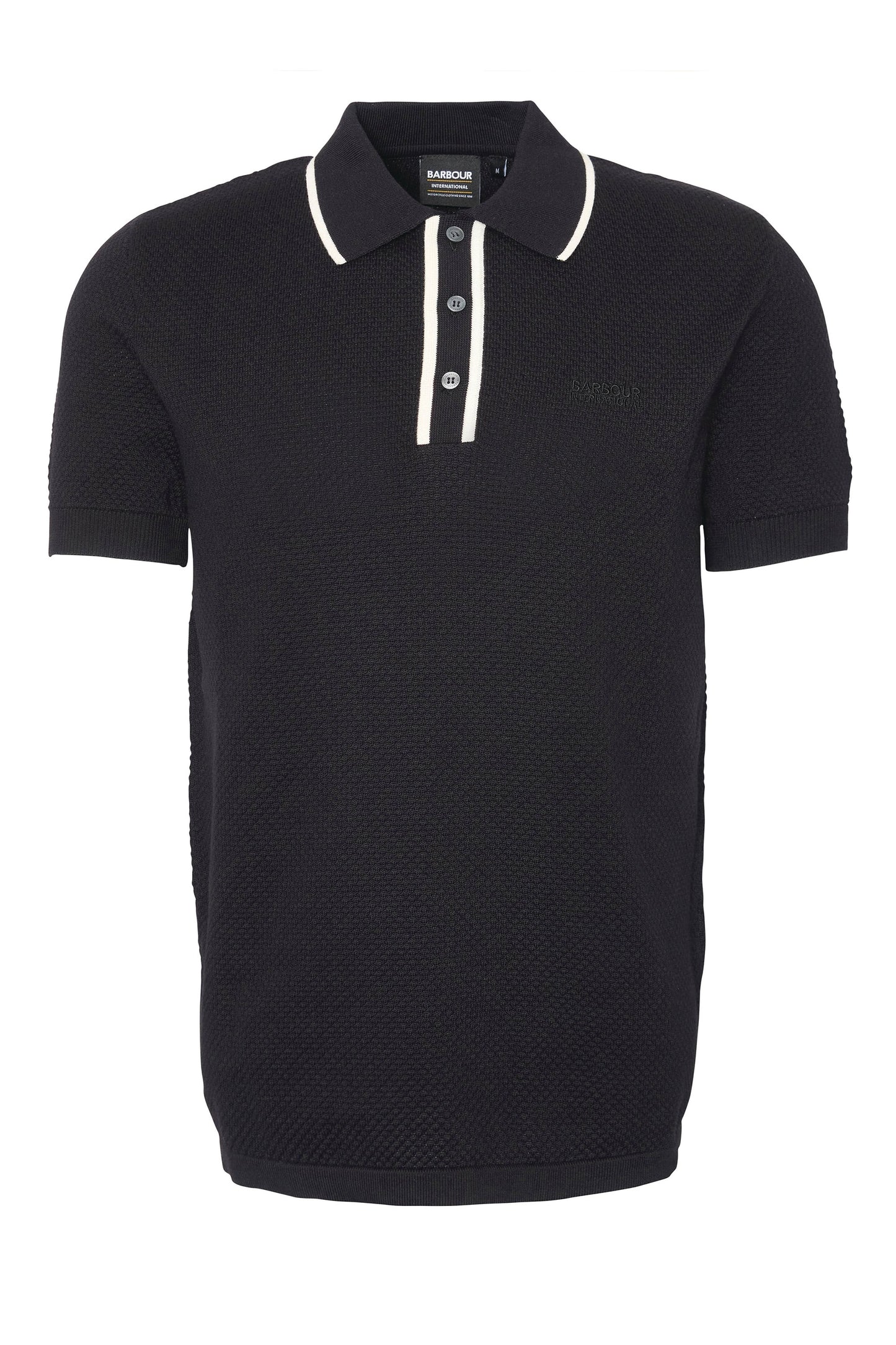 Polo Barbour International Newgate in maglia nera