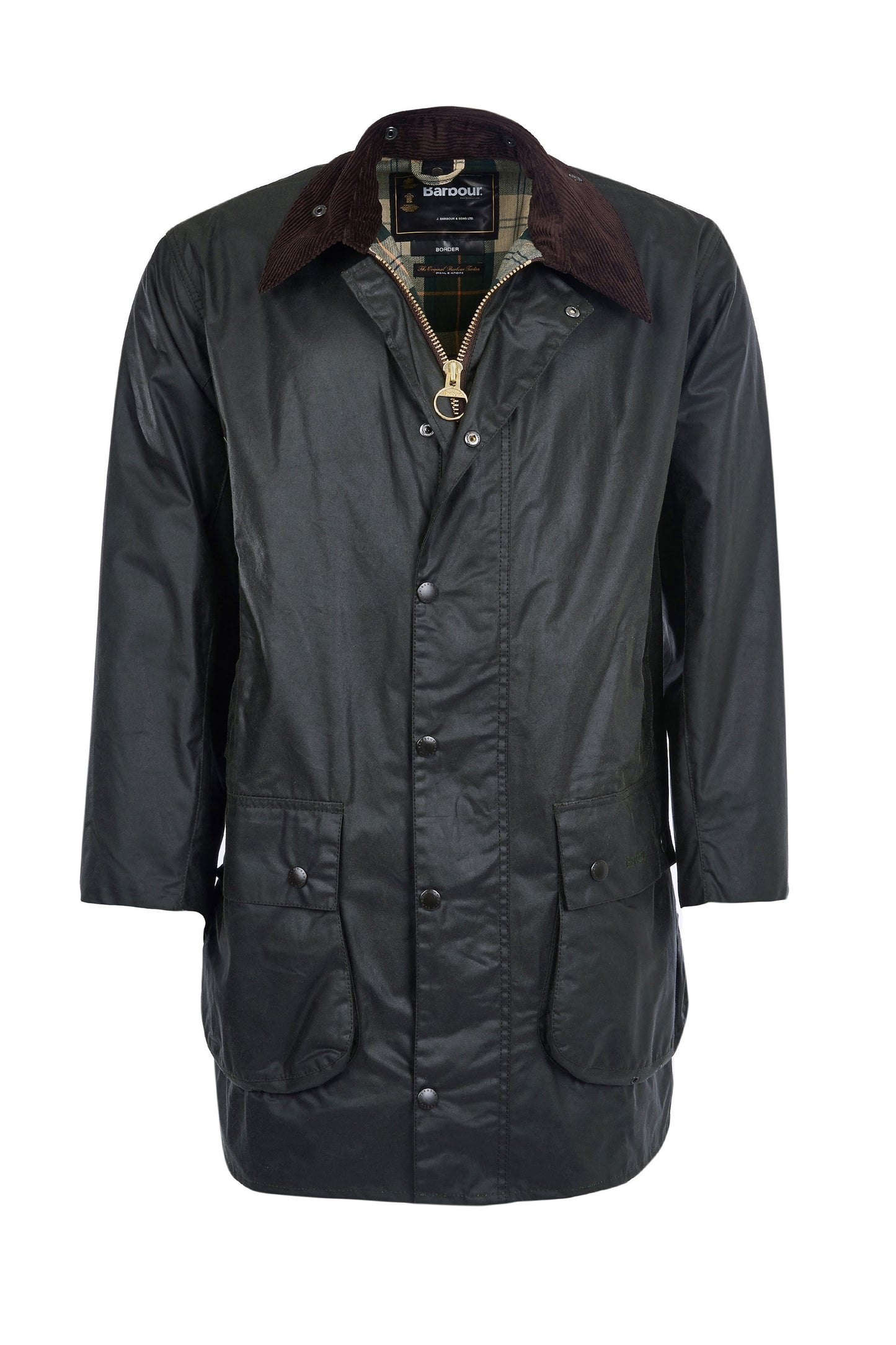 Barbour Border Wax Jacket Sage