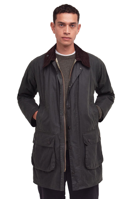 Barbour Border Wax Jacket Sage
