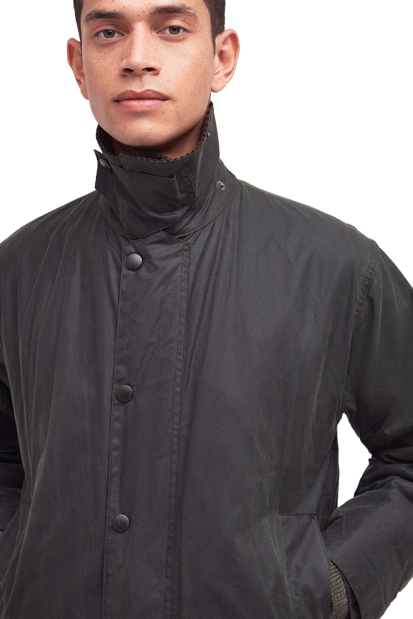 Barbour Border Wax Jacket Sage