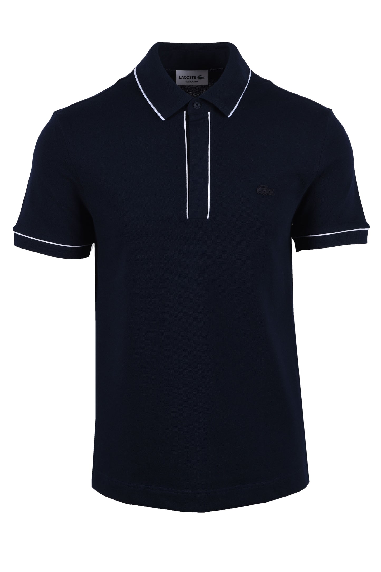 Lacoste Paris Tipped Placket Polo Midnight Blue Lacoste Michael Stewart Menswear  Polo Shirts