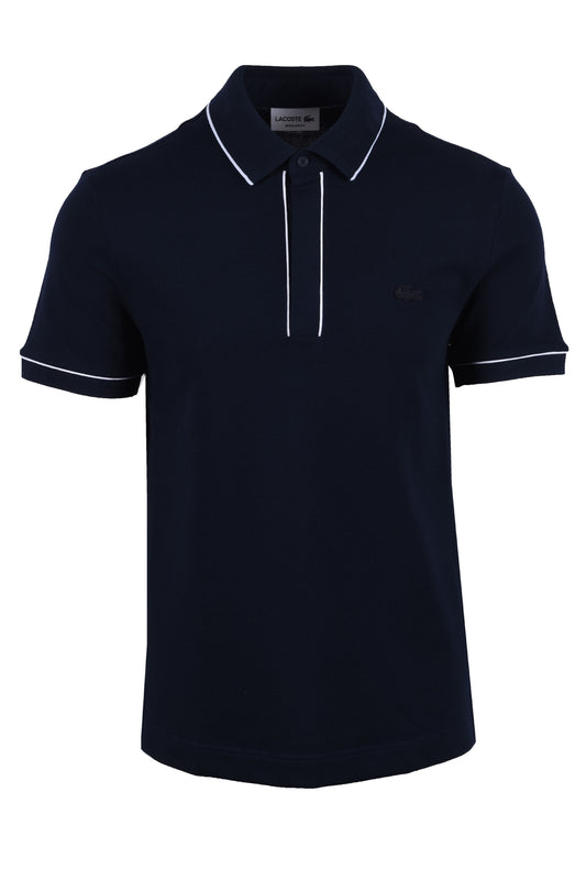 Lacoste Paris Tipped Placket Polo Midnight Blue Lacoste Michael Stewart Menswear  Polo Shirts