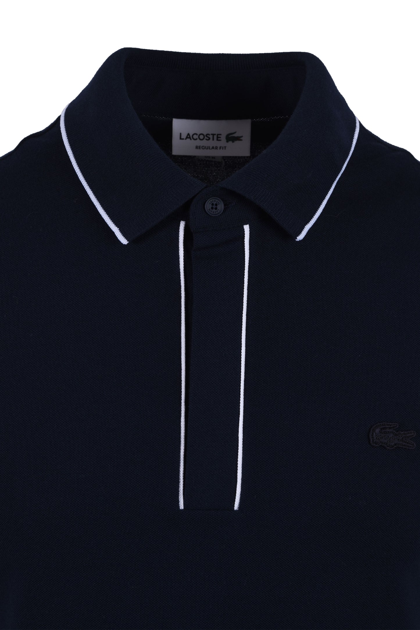 Lacoste Paris Tipped Placket Polo Midnight Blue Lacoste Michael Stewart Menswear  Polo Shirts