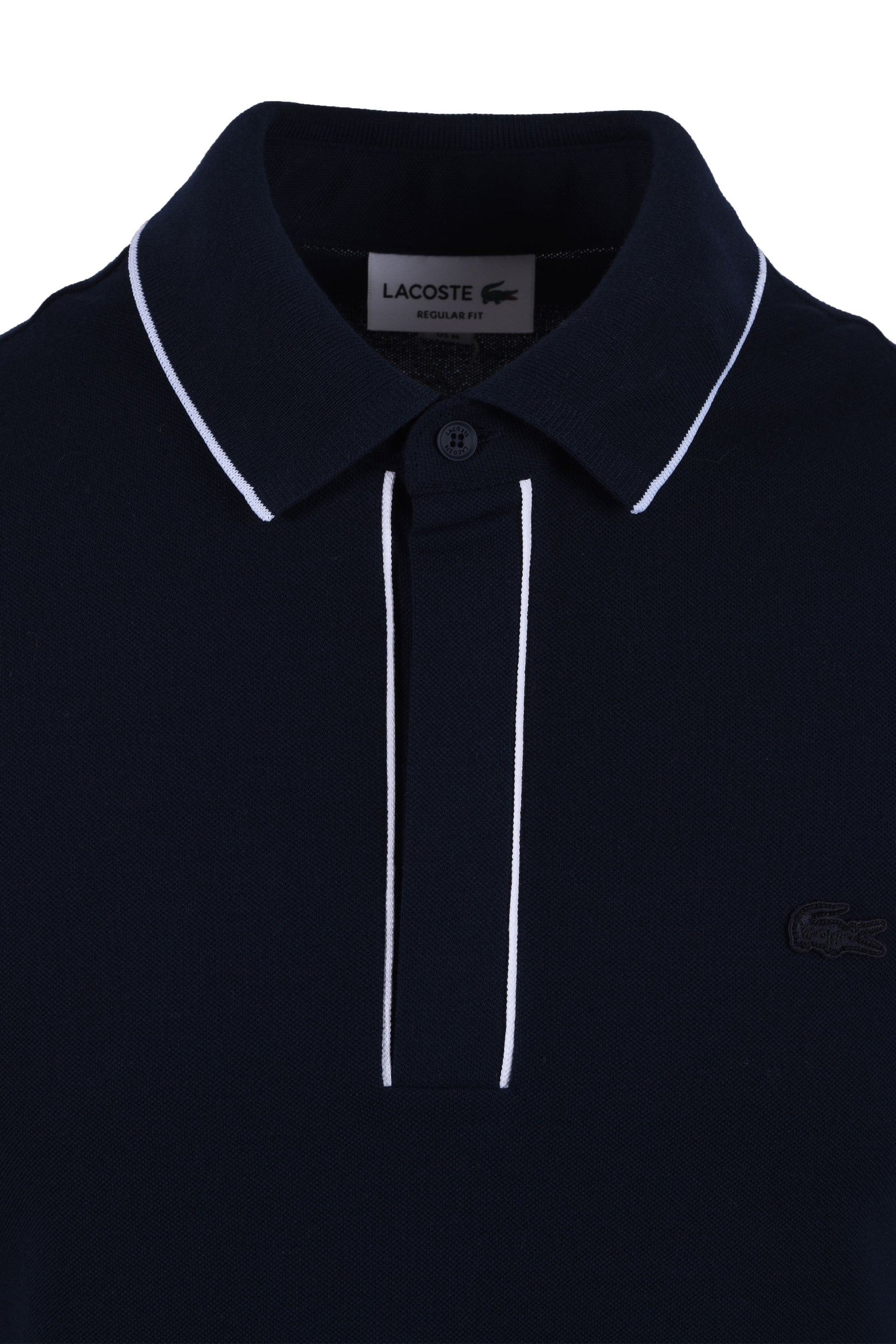 Lacoste Paris Tipped Placket Polo Midnight Blue Lacoste Michael Stewart Menswear  Polo Shirts