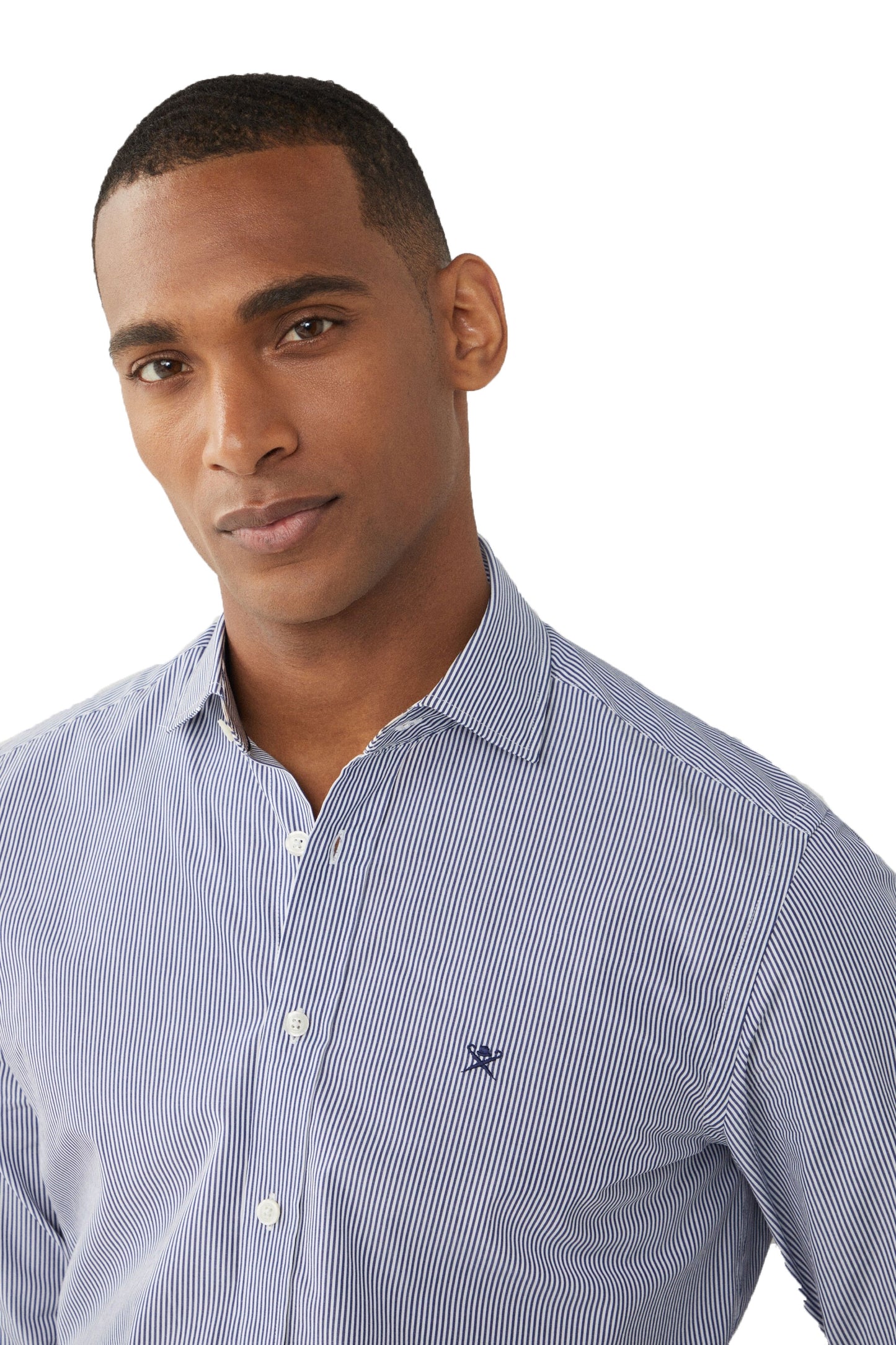 Hackett Ess Fine Bengal Stripe Long Sleeved Shirt Navy Stripe