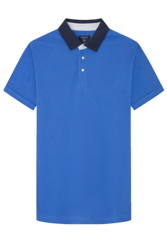 Polo Hackett con patta a cimosa blu francese
