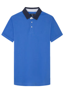 Hackett Selvedge Placket Polo French Blue Hackett