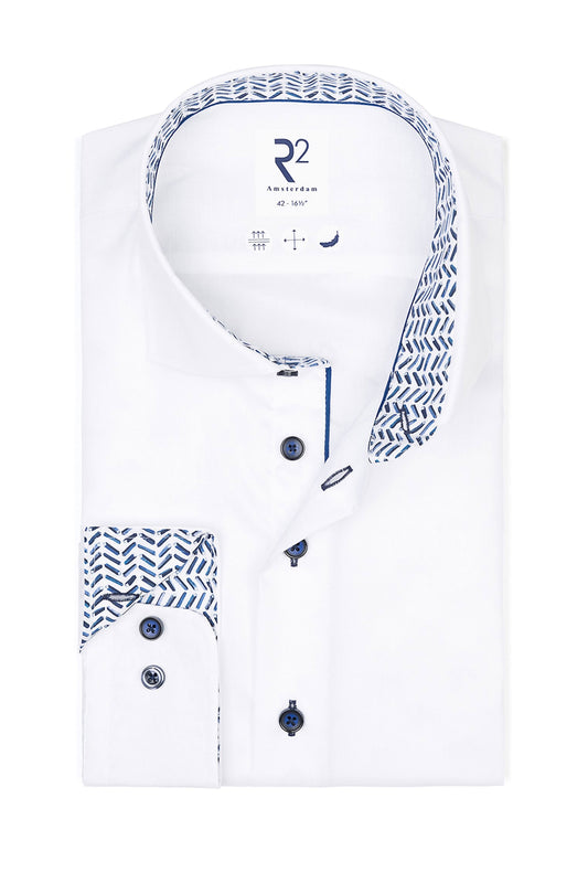 R2 Cut Away Collar Shirt White