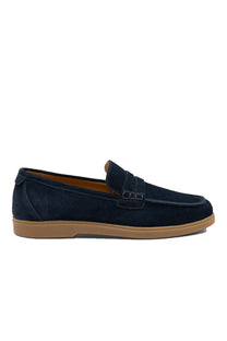 Loake Lucca Navy Suede Loafer Navy Loake
