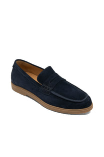 Loake Lucca Navy Suede Loafer Navy Loake