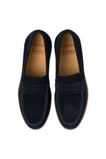 Loake Lucca Navy Suede Loafer Navy Loake