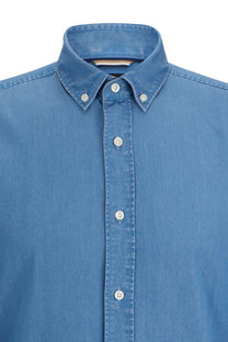 Boss C-hal-bcd-c1-223 Long Sleeved Denim Shirt Bright Blue Boss Black