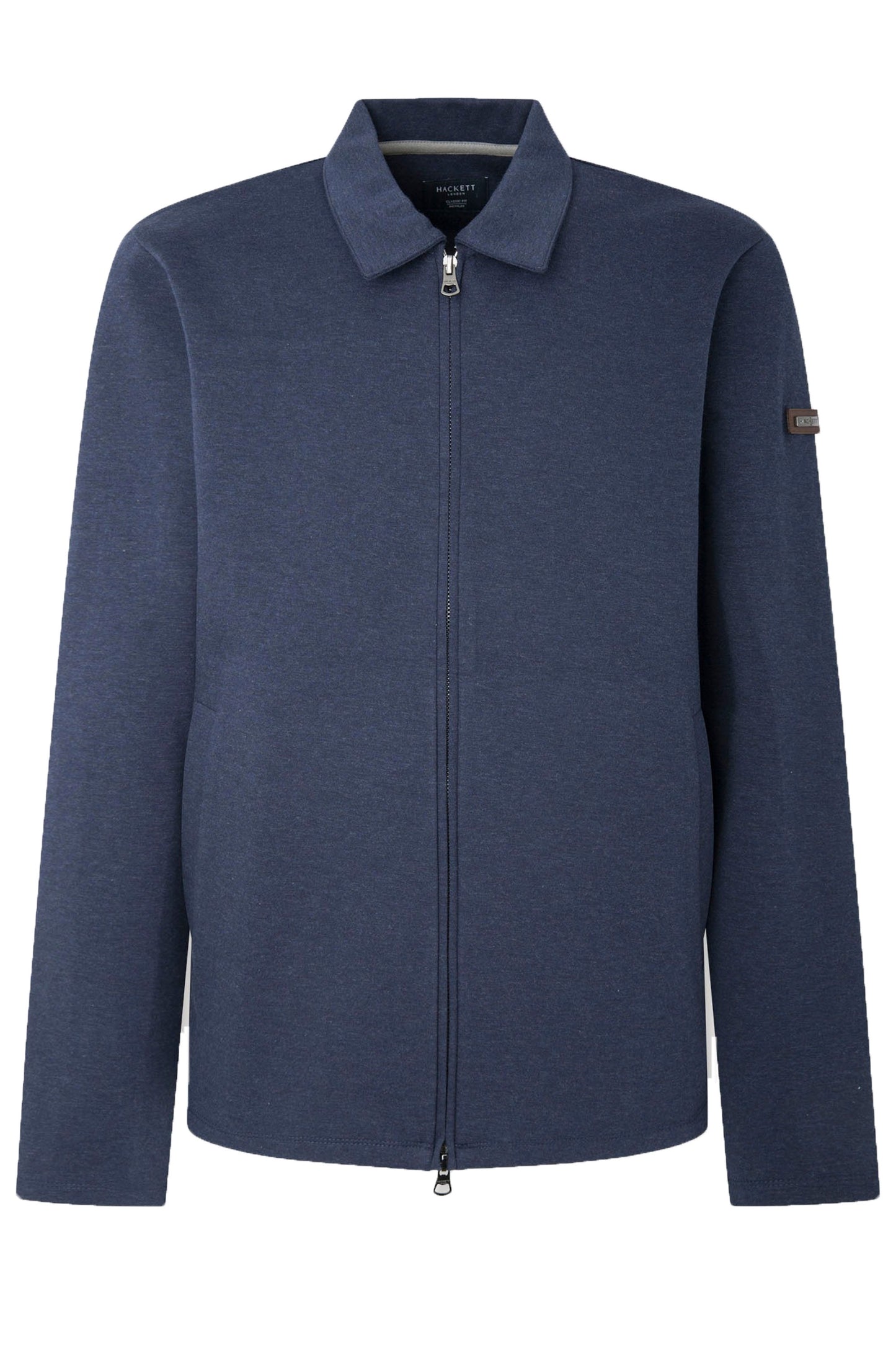 Pull zippé double en tricot Hackett bleu marine