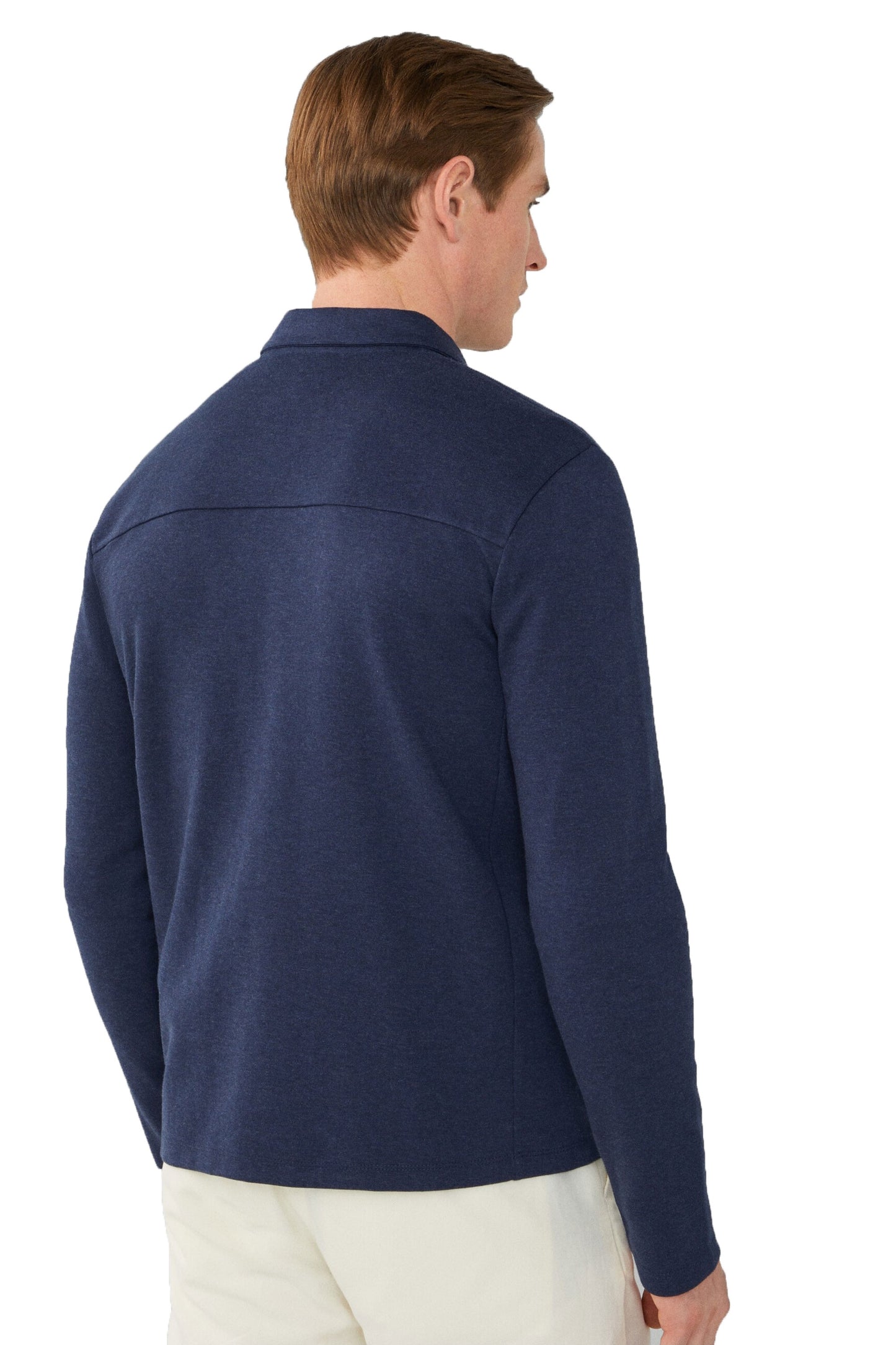 Pull zippé double en tricot Hackett bleu marine
