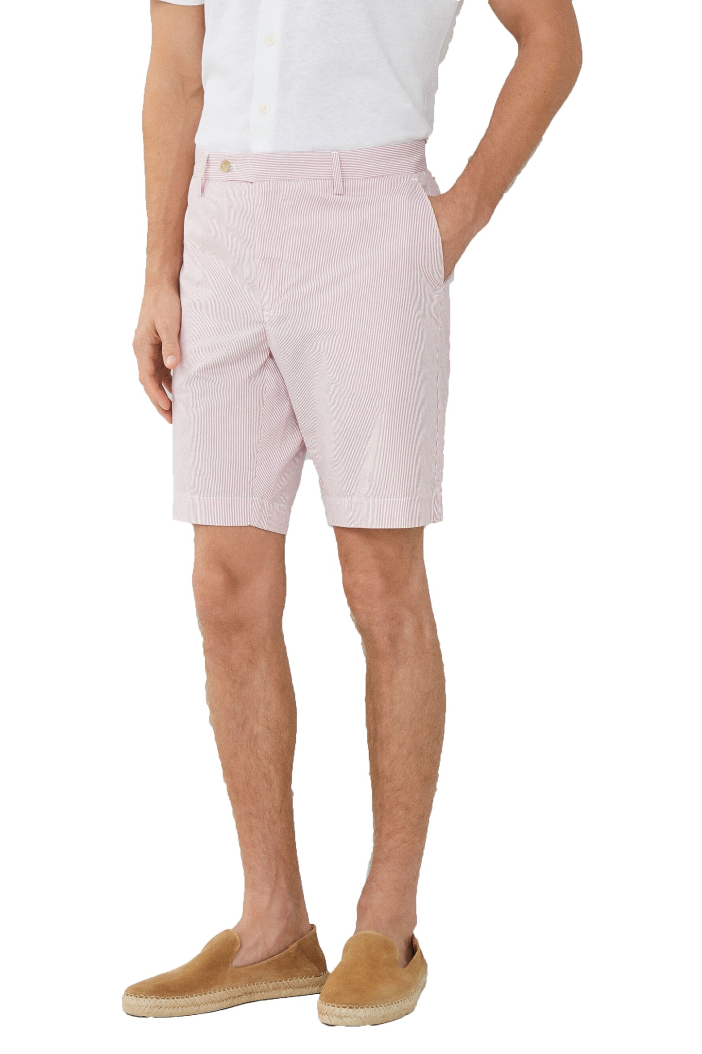 Short Hackett à rayures rose