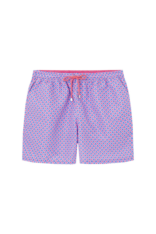 Hackett Floral Geo Swim Short Marine Blue