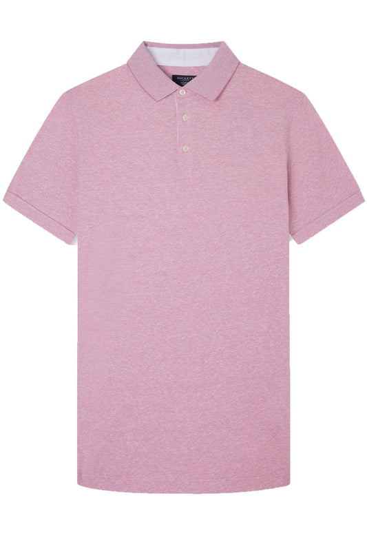 Hackett Cotton Linen Filafil Polo Shirt Pink