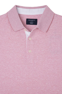 Hackett Cotton Linen Filafil Polo Shirt Pink Hackett