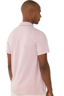 Hackett Cotton Linen Filafil Polo Shirt Pink Hackett
