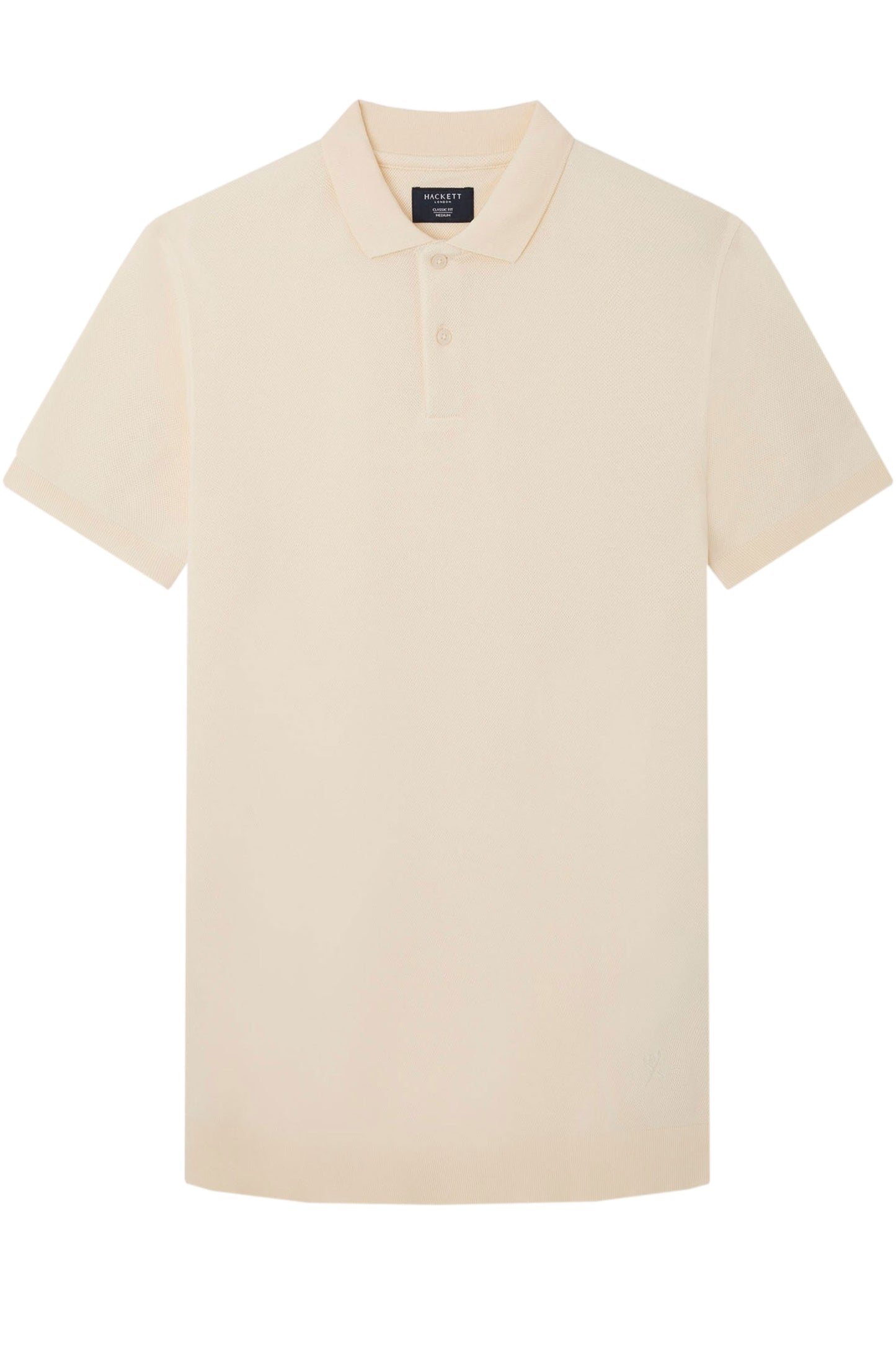 Hackett Stop Start Knit Polo Shirt Canvas White