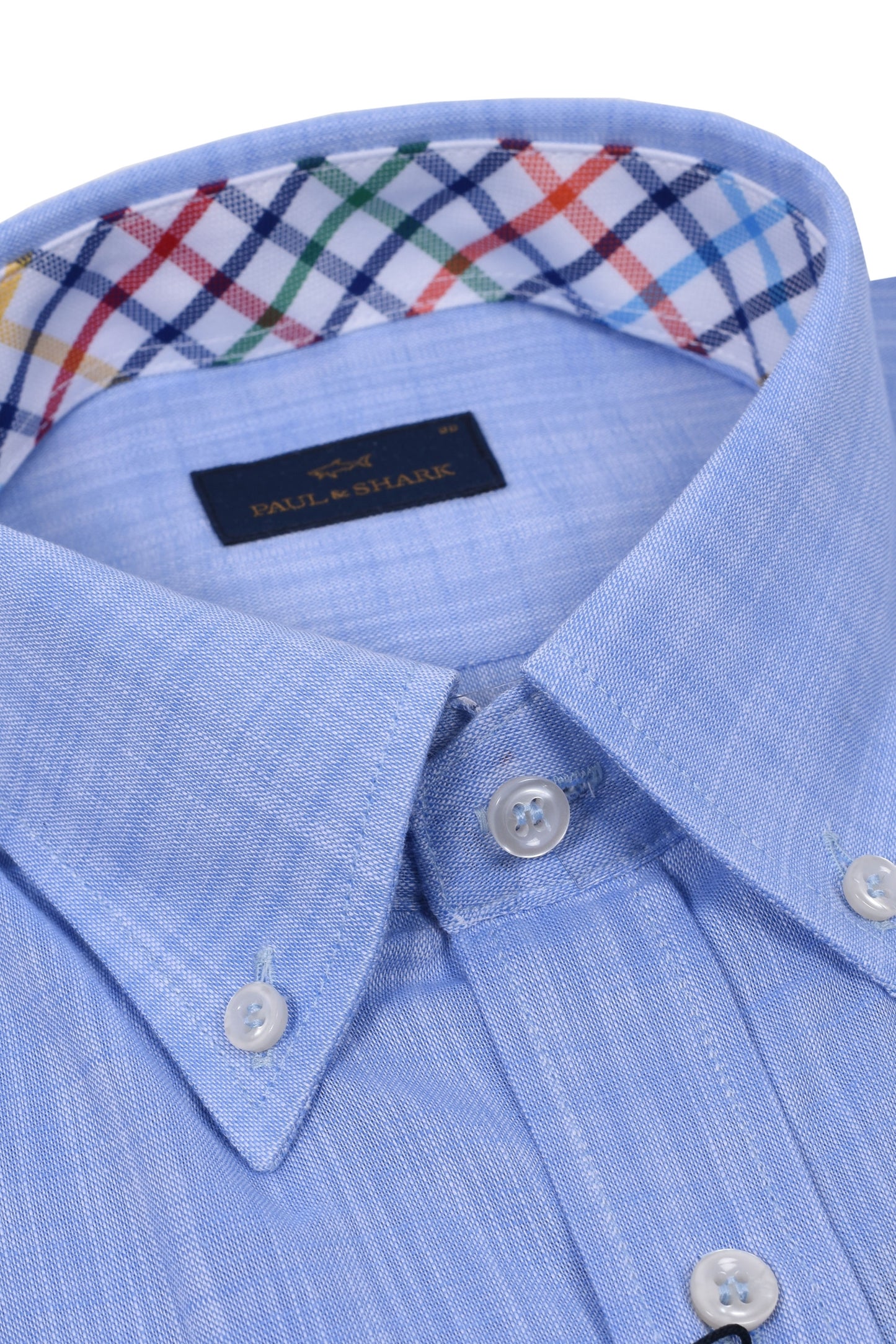 Paul And Shark Short Sleeved Shirt Pale Blue