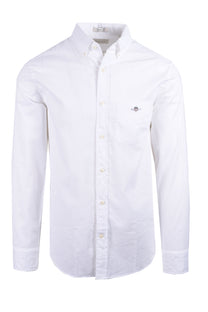Gant Reg Cotton Linen Long Sleeve Shirt White Gant