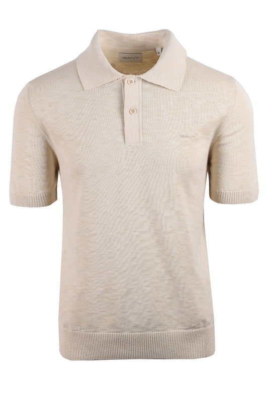Polo a maniche corte Gant Cotton Flame Silky Beige