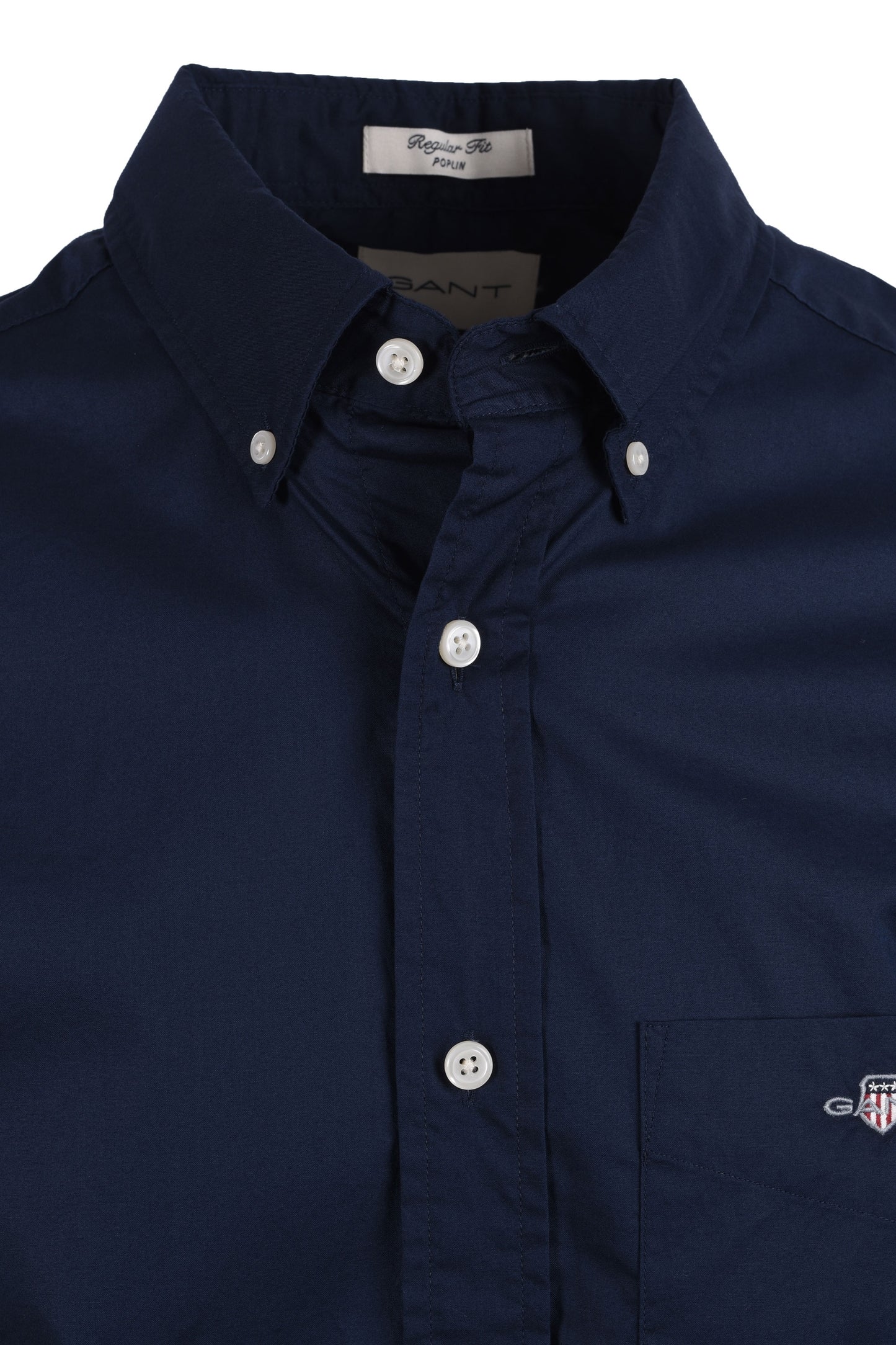 Chemise à manches courtes en popeline Gant Reg Marine