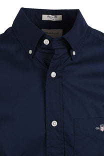 Gant Reg Poplin Short Sleeve Shirt Marine Gant