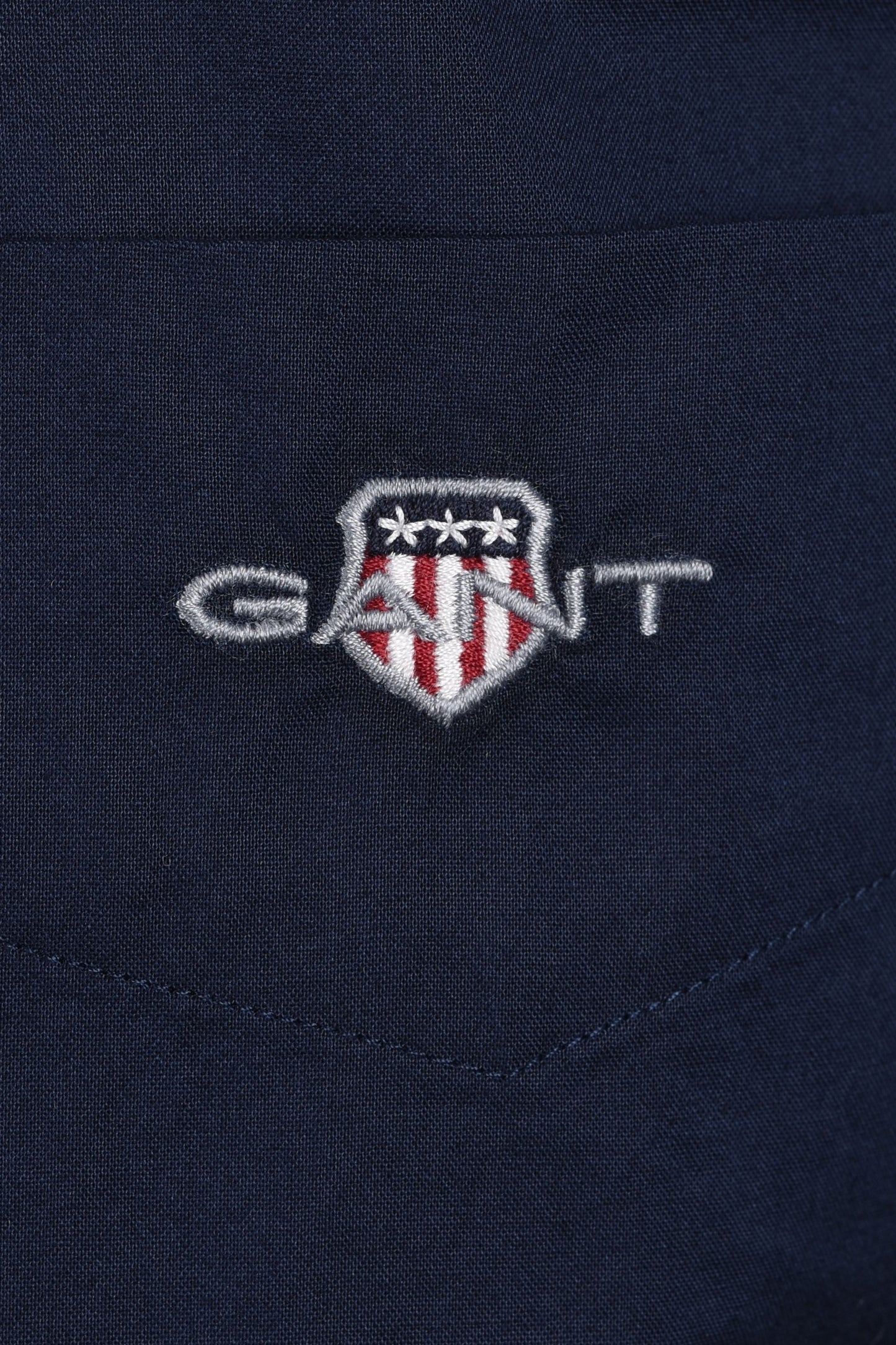 Chemise à manches courtes en popeline Gant Reg Marine
