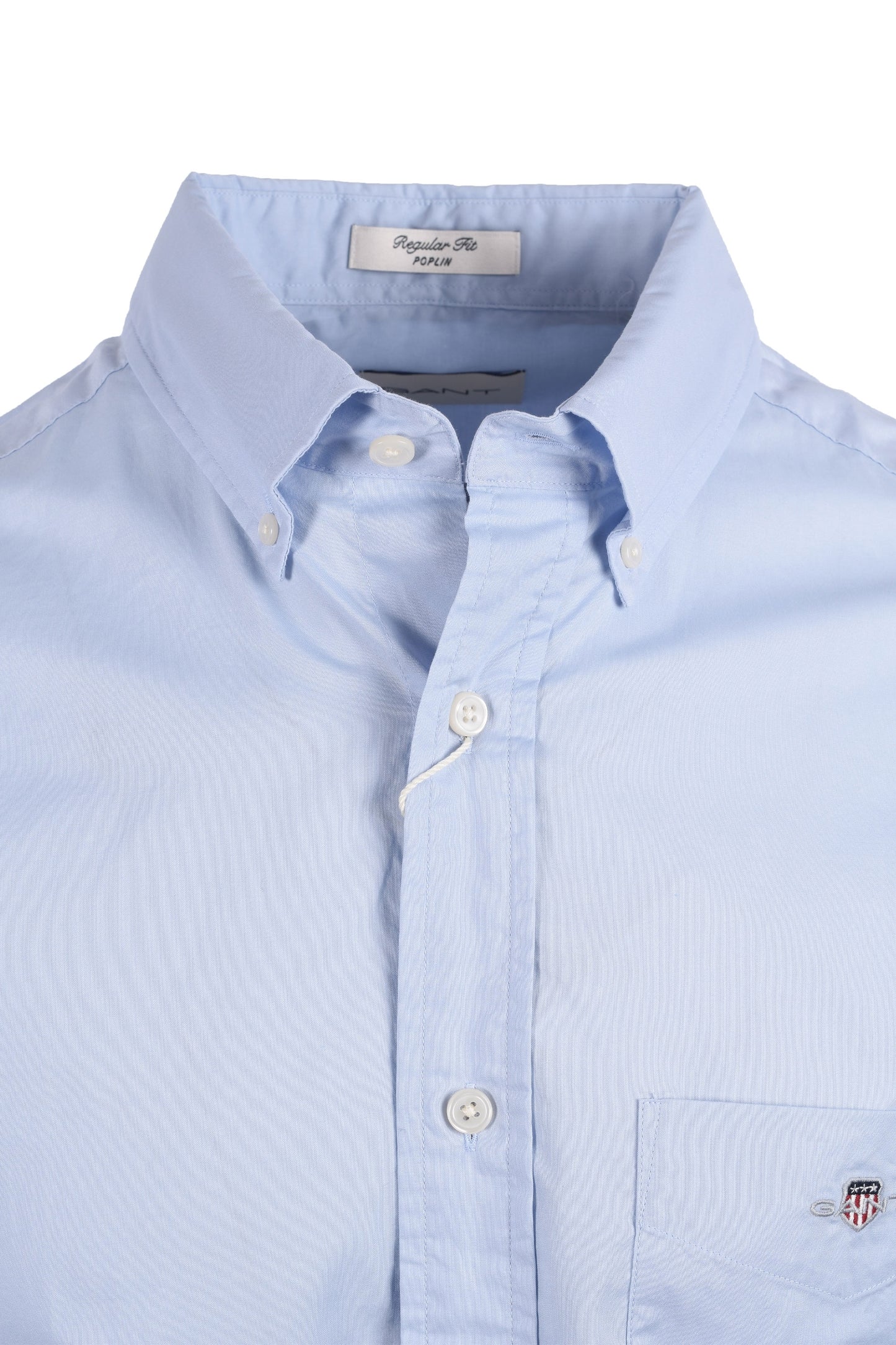 Camicia a maniche corte in popeline Gant Reg azzurro