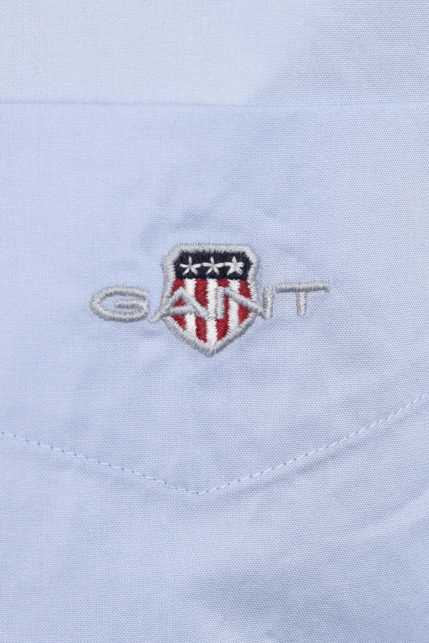 Camicia a maniche corte in popeline Gant Reg azzurro