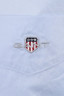Gant Reg Poplin Short Sleeve Shirt Light Blue Gant