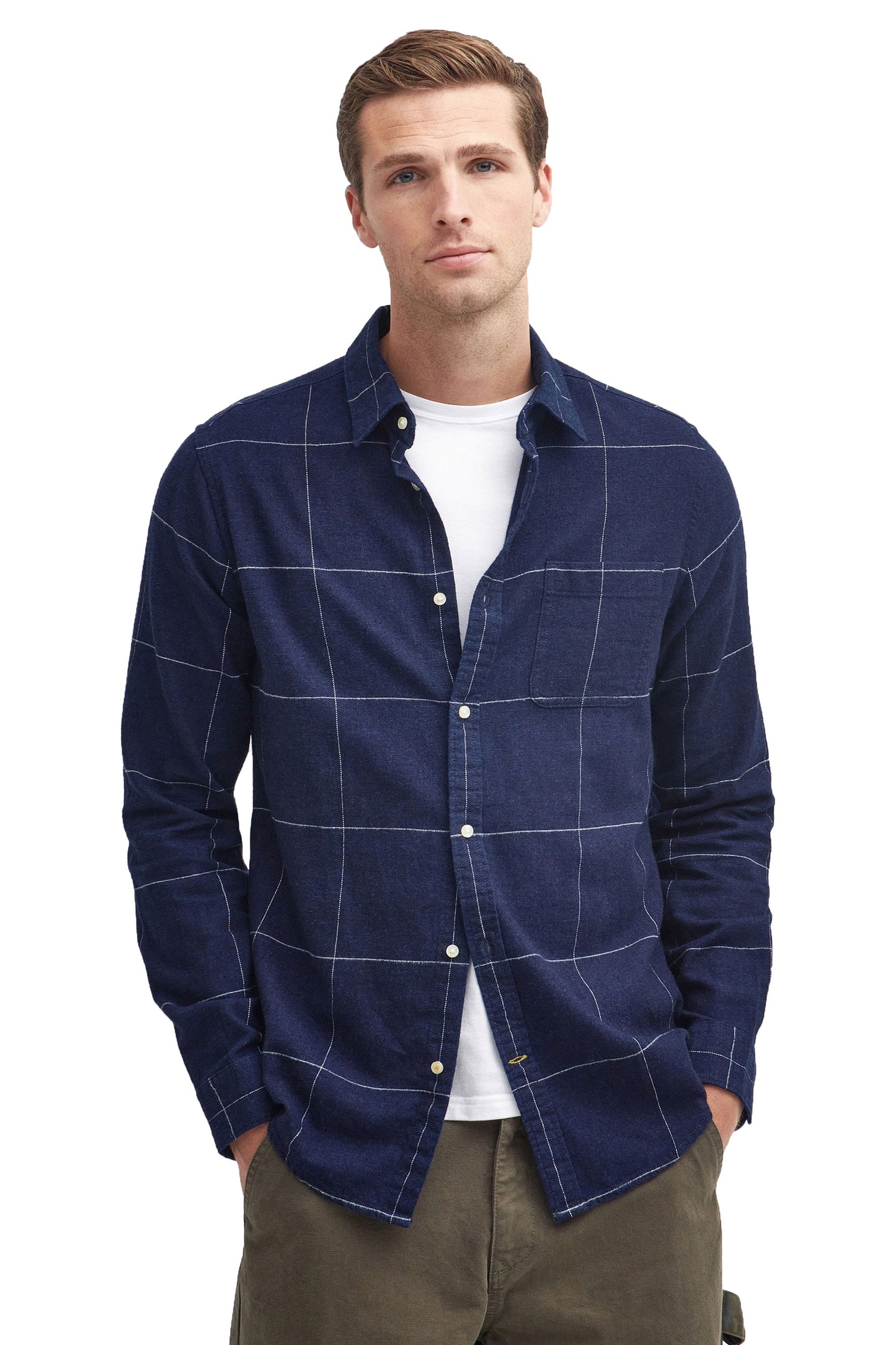 Camicia Barbour Brindle Indaco