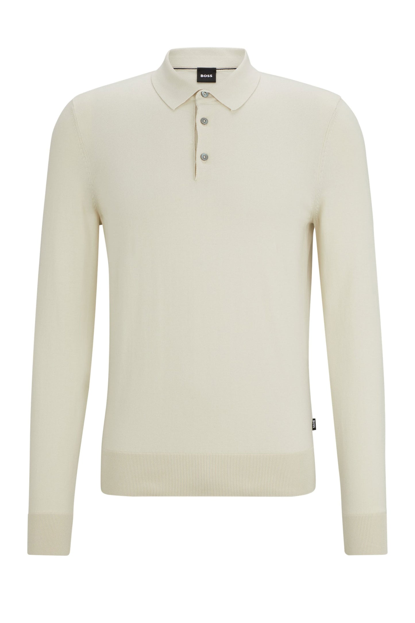 Polo tricoté Boss Gemello Open Blanc
